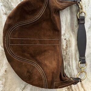 Coach suede brown purse